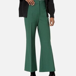 Wool crop flare pants